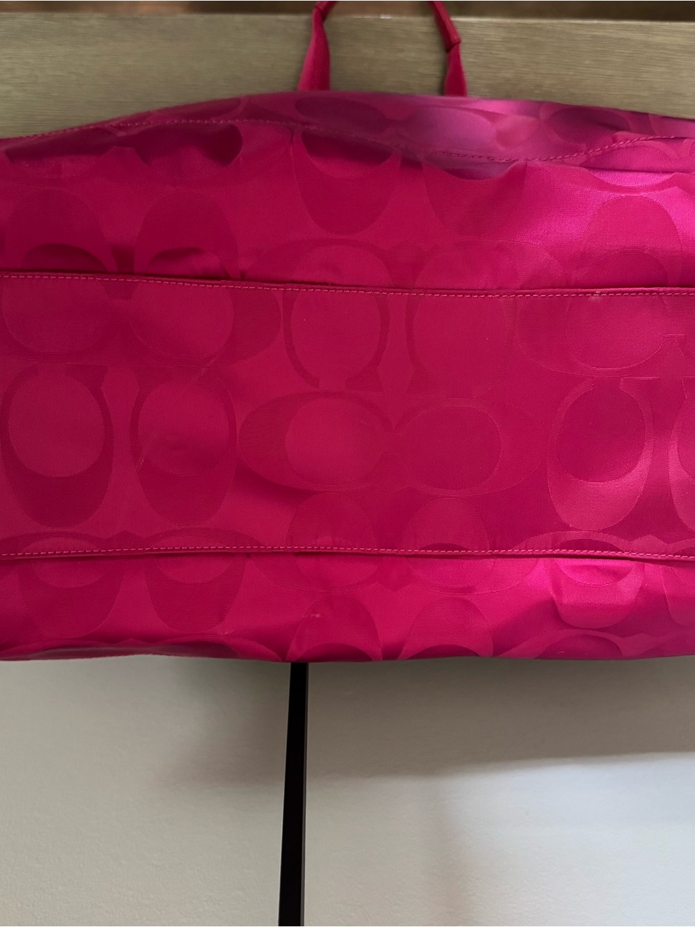 Coach Signature Nylon Travel Weekender Duffel Bag - Picture 9 of 10